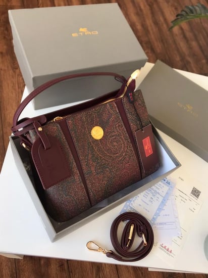 حقيبة إيترو الفاخرة برغندي