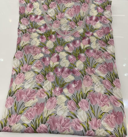 مخور التوليب حرير ايطالي شغل شك يدوي