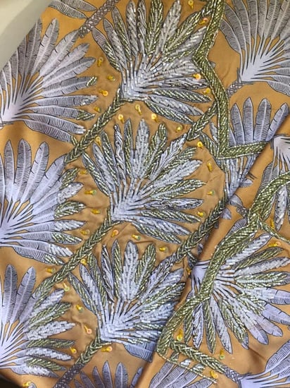 مخور حرير ايطالي شغل شك يدوي