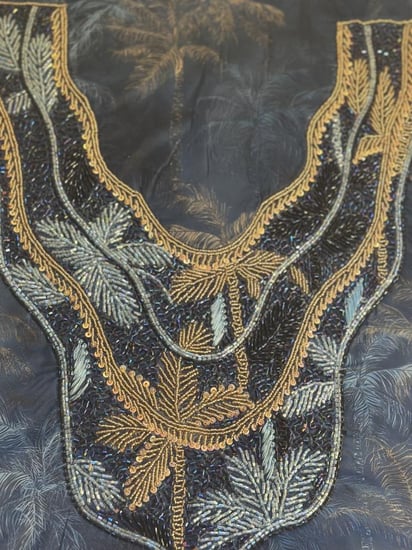 مخور حرير ايطالي شغل شك يدوي