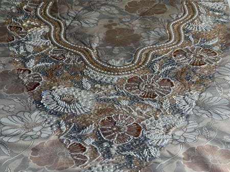 مخور حرير ايطالي شغل شك يدوي