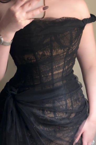دانتيل Long lace dress for women