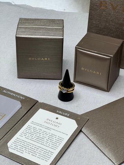 خاتم BVLGARI الماسي