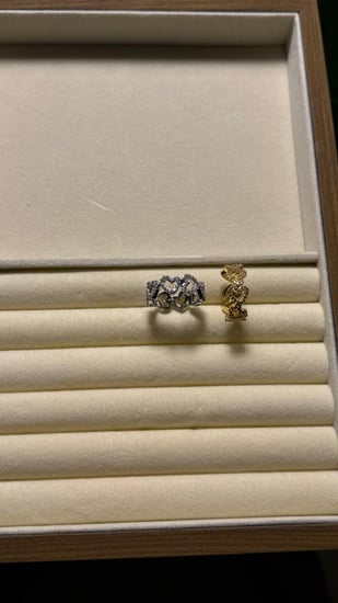 خاتم Down- apm ( فضي -ذهبي )