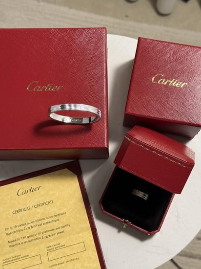 أسوارة + خاتم cartier مقاس 15 سم