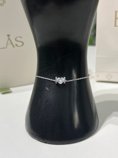 أسوارة قلب فضة عيار 925 لون فضي