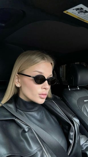 نظارة -شمسيه  أطار أسود - عدسة أسود