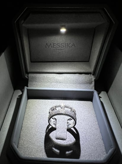 خاتم MESSIKA معدن فضي