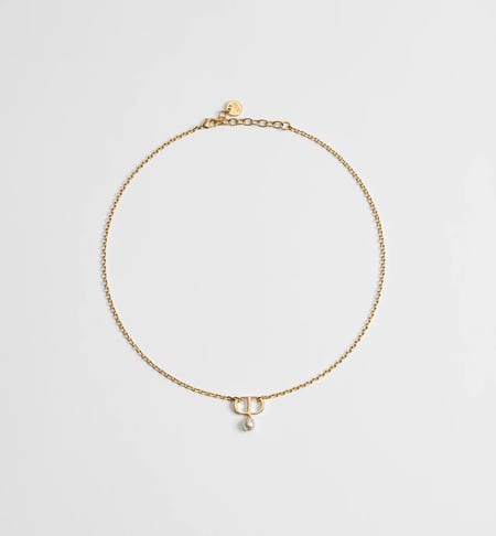 سلسال Dior ذهبي - لؤلؤة