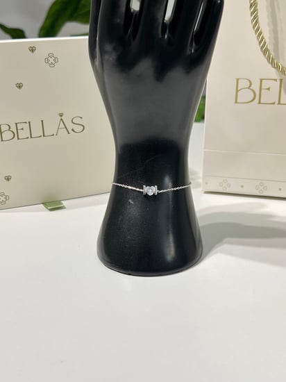 أسوارة قلب فضة عيار 925 لون فضي