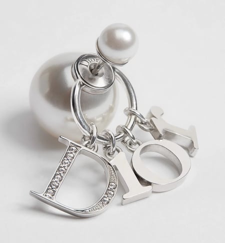 حلق Dior فضي