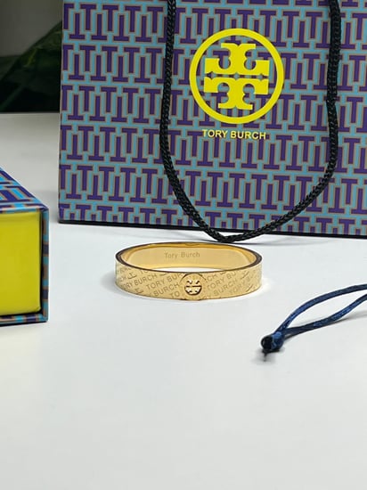 إسوارة TORY BURCH مقاس 14 سم معدن ذهبي