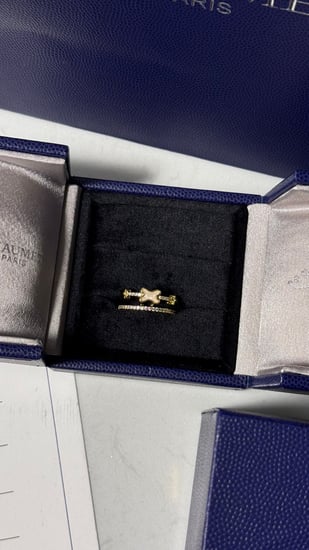 خاتم شوميه مقاسات مفتوحه لون ذهبي - فضي