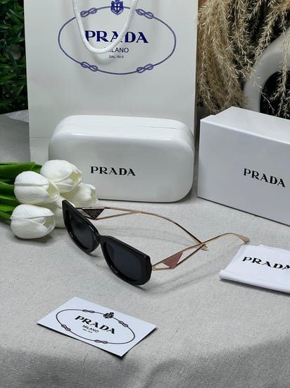 نظارة PRADA أطار ذهبي -وردي