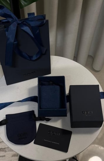 خاتم apm  فضي -ذهبي