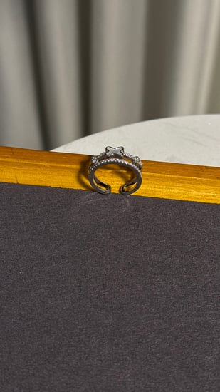 خاتم شوميه مقاسات مفتوحه لون ذهبي - فضي