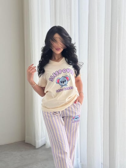 بجامة سكري مقلم