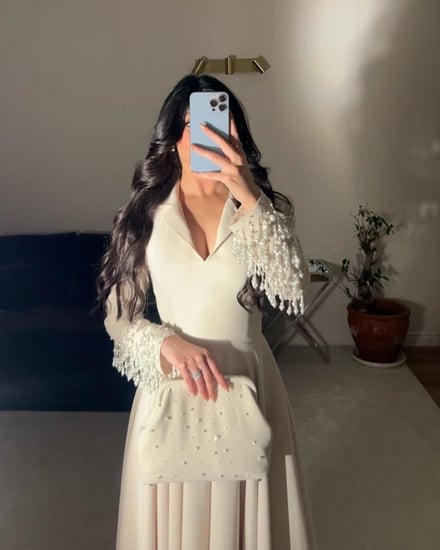 فستان راقي مع تطريز لول