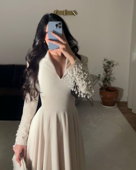 فستان راقي مع تطريز لول