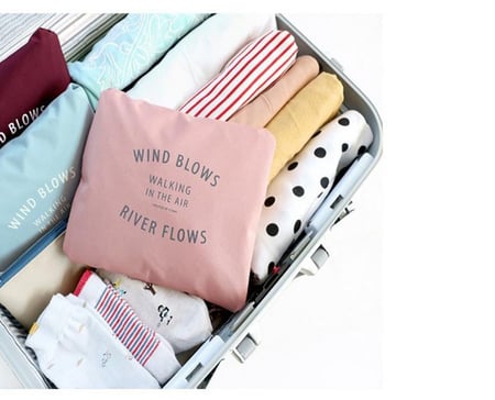 شنطة السفر (تركوازي - كحلي - عنابي - وردي) قطعة واحدة