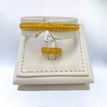 أسواره مع الخاتم ذهب عيار 21 الوزن 10.99 جرام