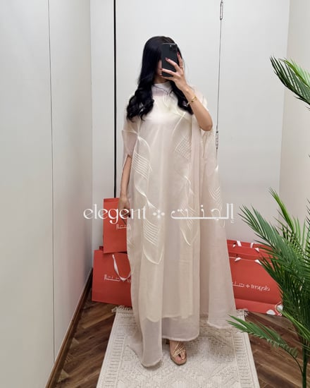 تفاصيل راقية لجلابية ناعمة بتطريز خفيف للمناسبات