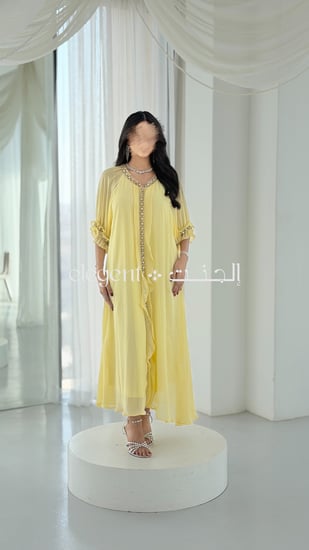 تفاصيل الكشكش على الأكمام المطرزة لكاجوال سهرة أنيق — إلجنت