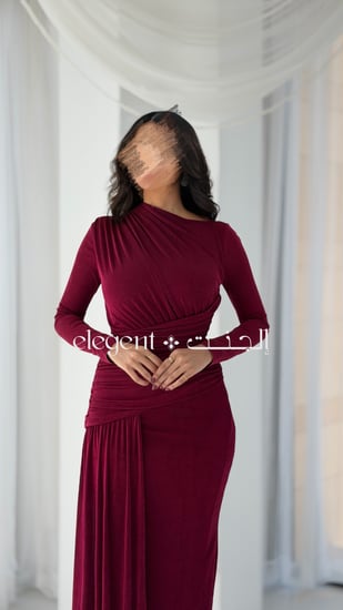 فستان سهرة توتي ناعم مناسب للمناسبات والسهرات