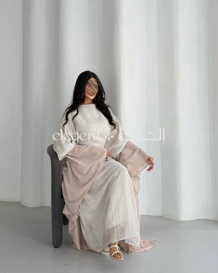 جلابية نسائية طويلة بربط داخلي وقصة أنثوية أنيقة