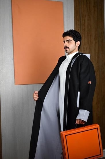 فروة دبل فيس لون رصاصي مع اسود