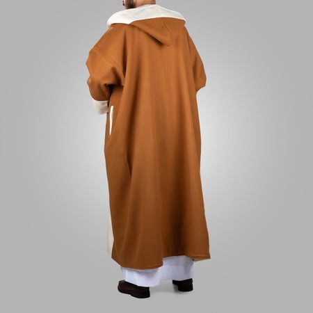 فروة رجالي دبل فيس عسلي وبيج