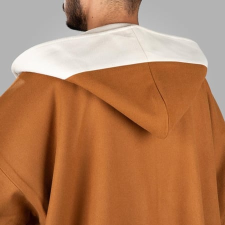 فروة رجالي دبل فيس عسلي وبيج