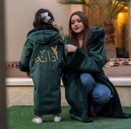 فروه شتوي نسائي اطفال(زيتي