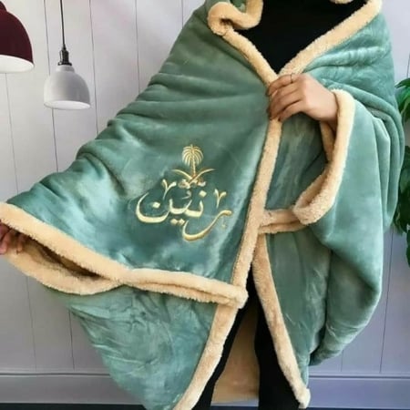 شال شتوي نسائي بلاسم او العباره حسب الطلب