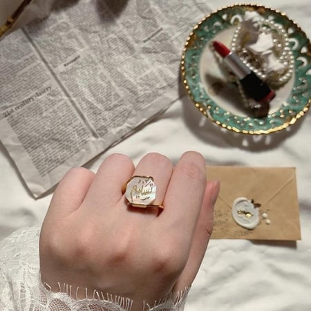 خاتم ملكي من الفضة الخالصة بتصميم انيق