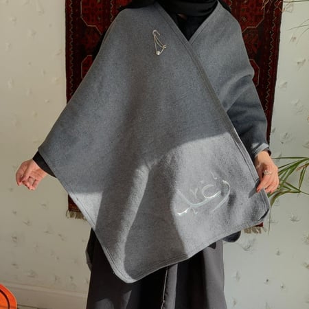 سكارف شتوي رمادي