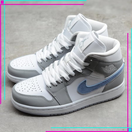 Jordan 1 Mid Wolf Grey Aluminum