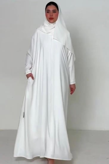 عبايه الحج والعمره اكمام سحاب