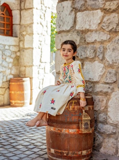 فستان العيد قصير كولكشن رمضان أنيق تفصيل تطريز منجر فنون