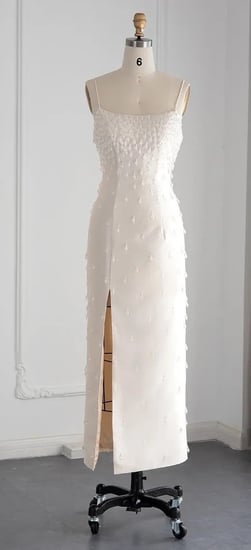 فستان سهره ميدي فاخر بفتحه من الامام