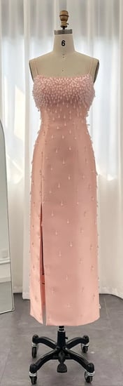 فستان سهره ميدي فاخر بفتحه من الامام