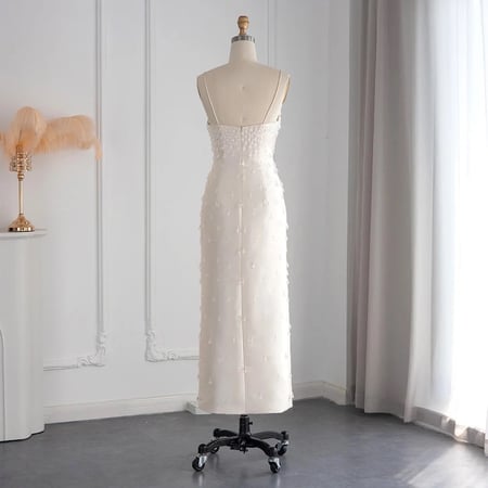 فستان سهره ميدي فاخر بفتحه من الامام