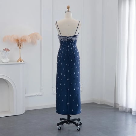 فستان سهره ميدي فاخر بفتحه من الامام