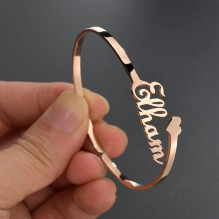 اسوارة مطليه ذهب عيار 21 قلب وتحمل اسم من اختيارك