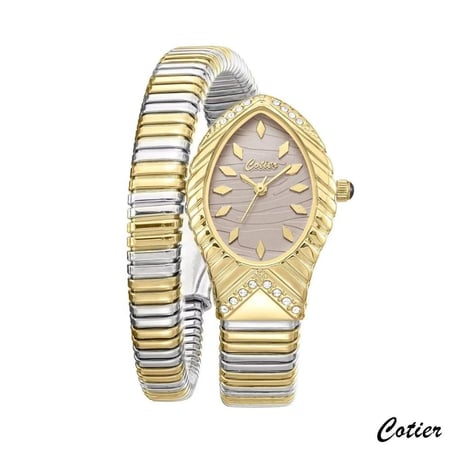 ساعة  فاخرة  نمط الثعبان نسائي من كوتير