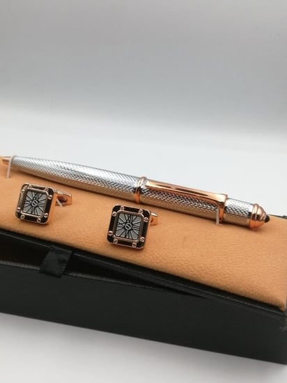 طقم قلم وكبك فاخر رجالي