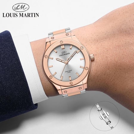 ساعة فاخرة رسمية  ستيل رجالي من لويس مارتن