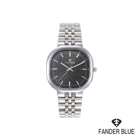 ساعة مربعة عصرية رجالي فضي من فاندربلو