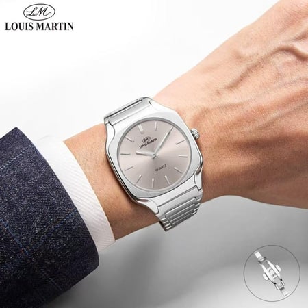 ساعة  فاخرة ستيل  رجالي من LOUIS MARTIN