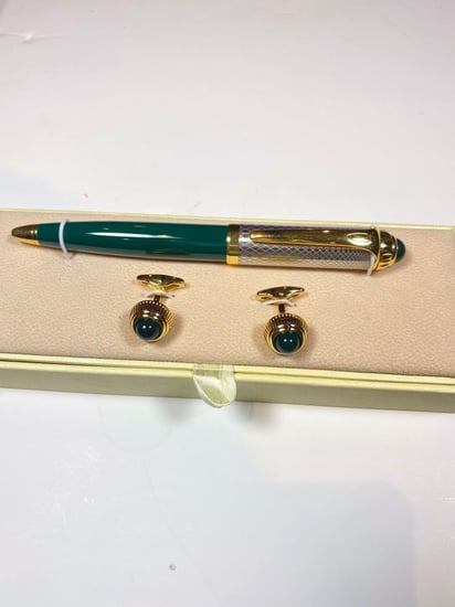 طقم قلم وكبك فاخر رجالي